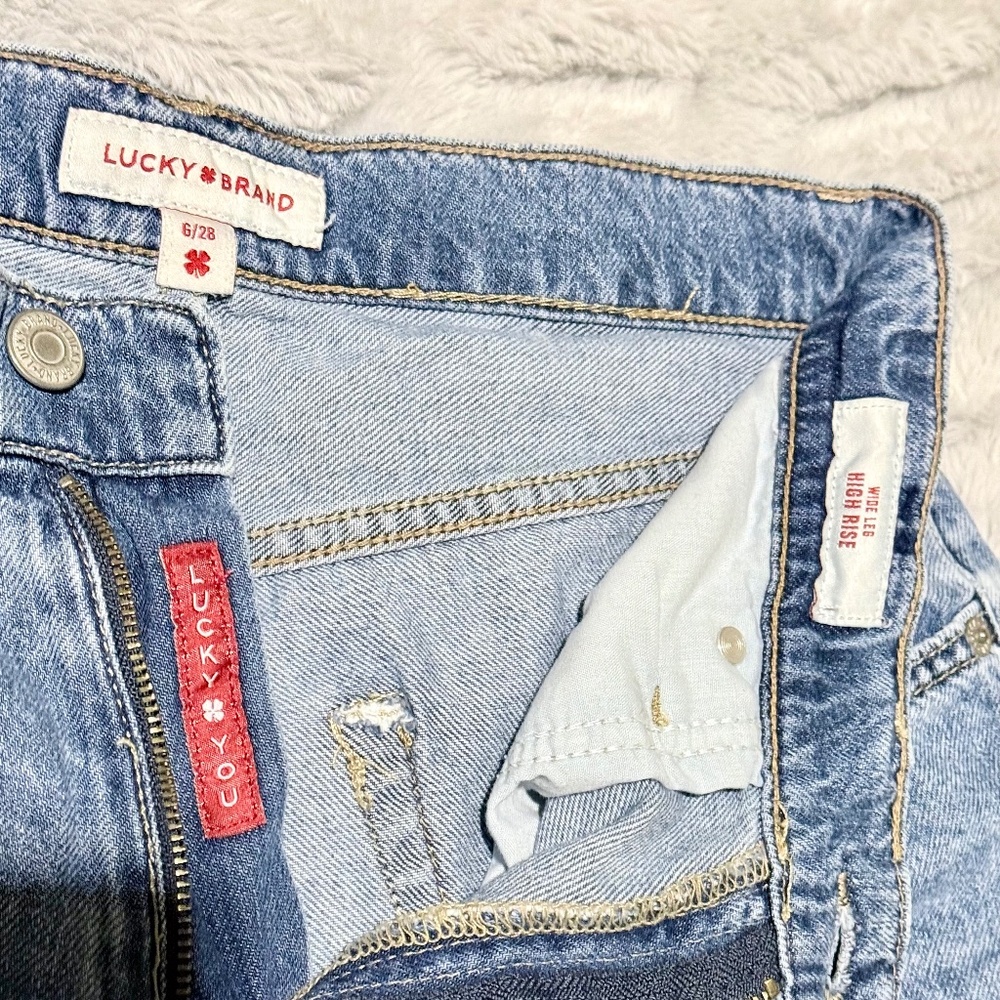 Designer Lucky Brand Wide Leg High-Rise Women’s Jeans - Size 6/28